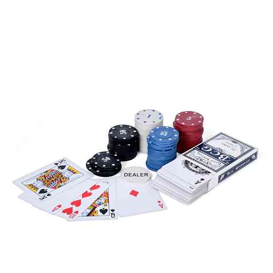 Настільна гра "Покер" TD202315 фішки 80 шт з номіналом, карти Вінниця