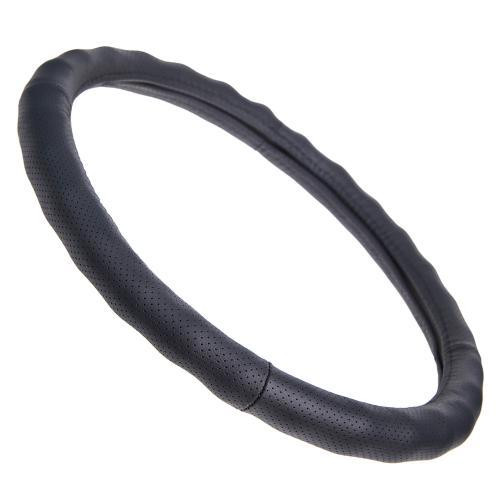 Чохол на кермо 396 XXL чорний з перфорацією з шкіри БО Харків - фото 5