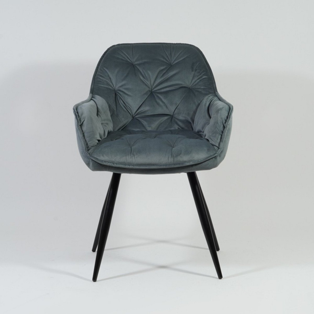 Стілець CHERRY VELVET чорний каркас/сірий BL.14 Київ - фото 9