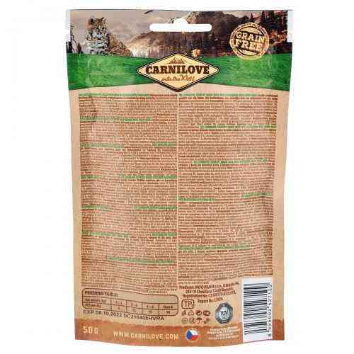 Ласощі Carnilove Cat Crunchy Snack для котів, качка та малина, 50 г Київ