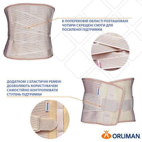 Эластичный усиленный полужесткий корсет Orliman Lumbitron LT-300 XXL Днепр - изображение 5