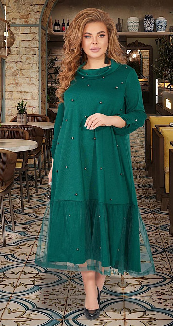 Довге плаття батал із перлами (54) Київ - фото 3