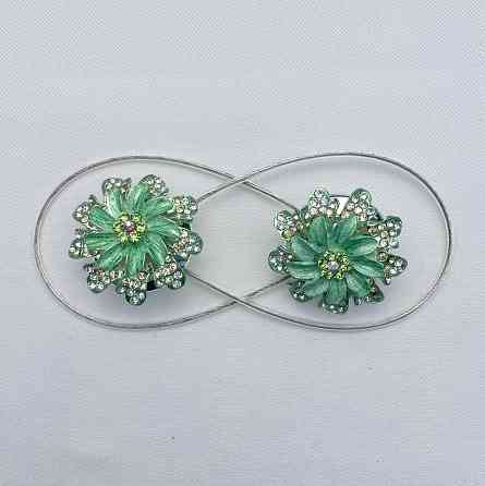 Магніти для штор та гардин "Flowers" набір 2 шт М'ятний (81-219) Київ