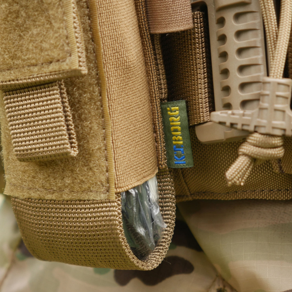 Подсумок под турникет открытого типа с креплениями для тактических ножниц и маркера койот Киев - изображение 10