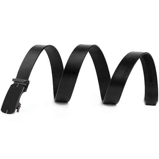 Ремень мужской c матовой черной вставкой на пряжке Vintage 20319 Черный Киев