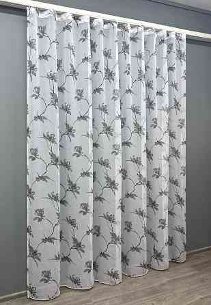 Тюль VR-Textil 1861т Flora Батист Белый с серым 300х270 см (42-0824) Киев