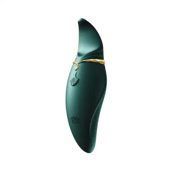 Вібратор 2в1 з язичком Zalo — Hero Jewel Green, кристал Swarovski Львів