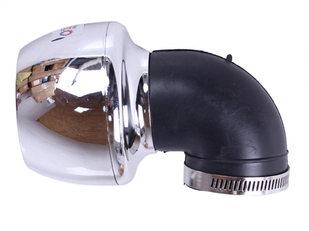 Фильтр воздушный (нулевик) Ø45mm, 90*, турбина (хром) Мукачево - изображение 1