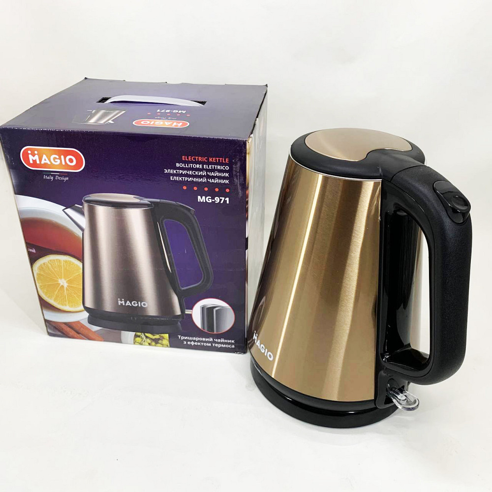 Електрочайник нержавіюча сталь MG-971, Чайники металеві з нержавіючої сталі, Чайник електричний модний SM-56 Львів - фото 8