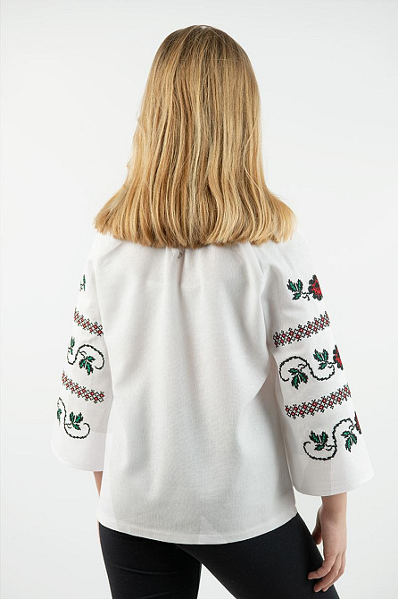 Вишиванка для дівчаток, лляна біла топ Київ - фото 5