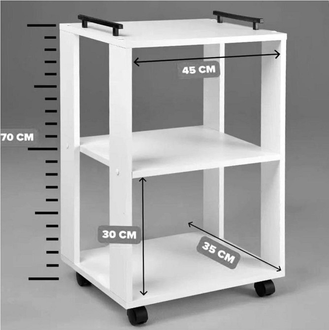 Етажерка для ванної на коліщатах "Корітос" венге Миколаїв - фото 6