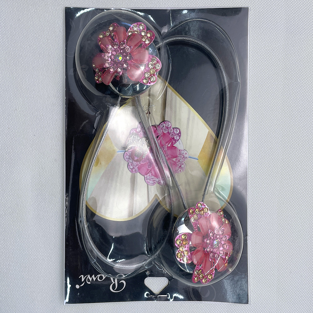 Магніти для штор та гардин "Flowers" набір 2 шт Рожевий (81-225) Київ - фото 8