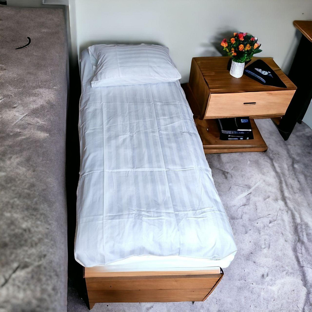 Комплект постельного белья сатин страйп евро - постельное белье Киев - изображение 2