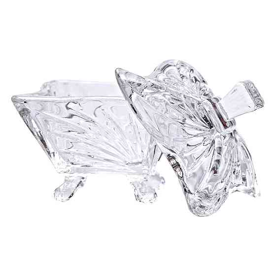 Цукорниця з кришкою 7.5×7.5×9 см ваза цукорниця скляна HP-4-117 Київ