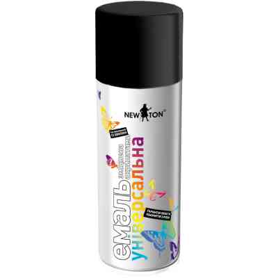 Аерозольна фарба для автомобіля New Ton універсальна 9005 чорний МАТ,аер.400 мл (000000237) Вінниця