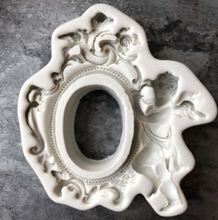 Силиконовый молд Ангел и рамка 147 на 165 мм серый Киев - изображение 8