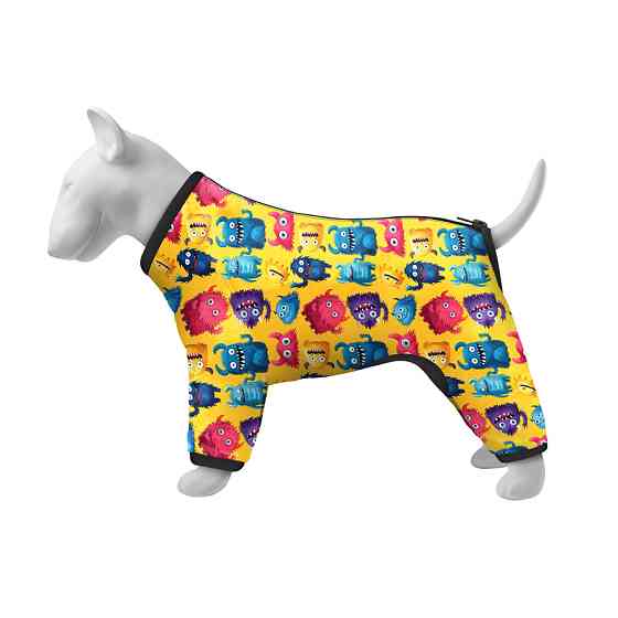Вітровка для собак WAUDOG Clothes, малюнок "Мохнаті монстри", XS25, В 36-38 см, С 26-28 см Коломия