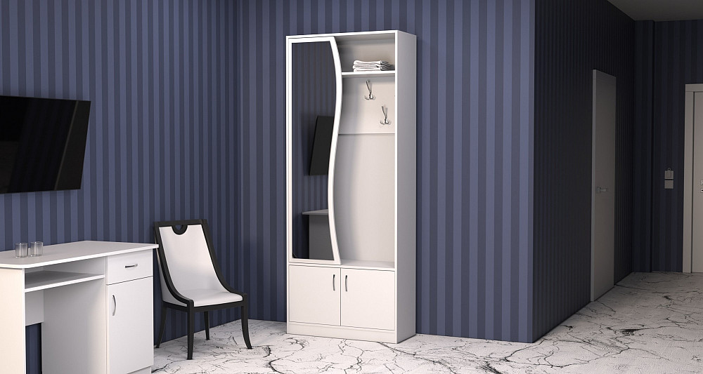 Прихожая ГКШ-3, Белый, 840/350/2100 Львов - изображение 2