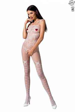Ажурный бодистокинг с интимными вырезами Passion BS076 white Sex Aura Киев