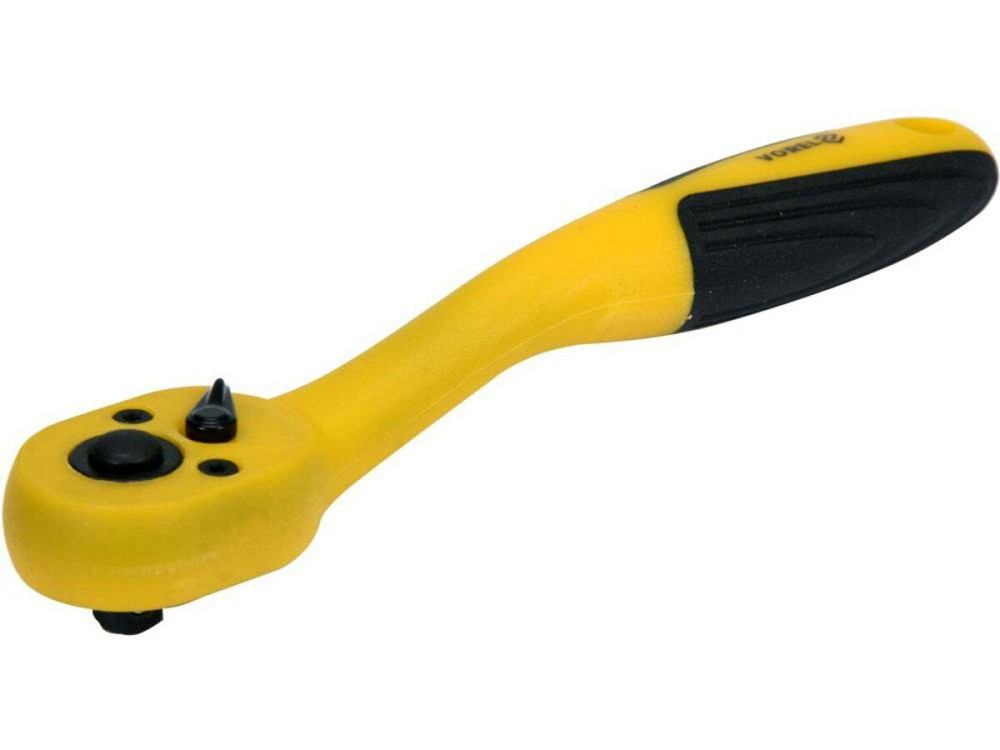 Тріщатка VOREL до головок торцевих, квадрат 1/4", L= 155 мм, 72 зуби [12/72] Одеса - фото 1