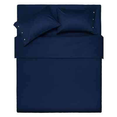 Простирадло Ardesto на резинці Mix&amp;Match, 100% бавовна, сатин синій 180х200+30 см (ART1820FSN) Вінниця