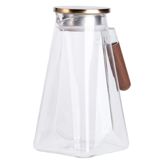 Заварник скляний для чаю 2 л Чайник для заварювання з ручкою прозорий HP-34-32 Київ