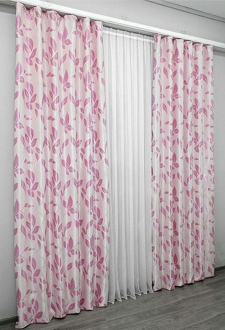 Шторная ткань софт высота 2,8м цвет розовый 1158ш Киев - изображение 5