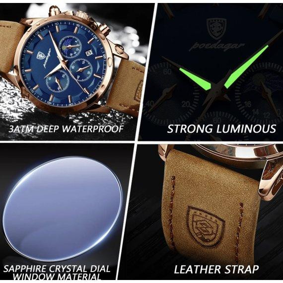 Чоловічий наручний годинник Poedagar West Вінниця - фото 7