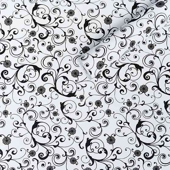 Самоклеющаяся пленка 0,45х10м х 0,07мм Белые вензеля (10175) SW-00000828 Киев