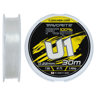 Флюорокарбон Favorite U1 FC 30m 1.75/0.22mm 7.6lb/3.46kg (1693.12.11) Винница - изображение 1