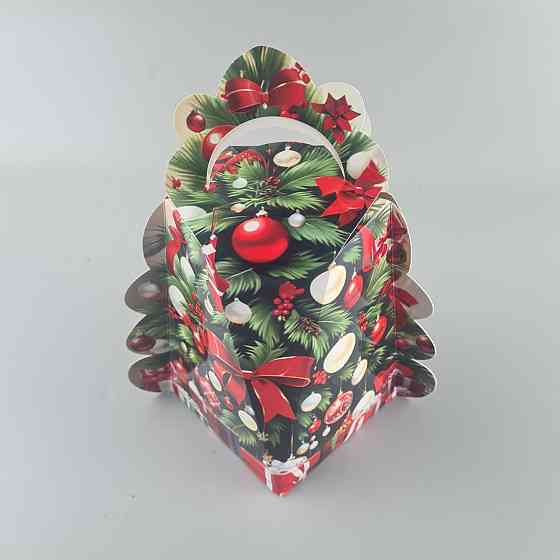 Новогодняя подарочная картонная упаковка для конфет (1000грм) №224 