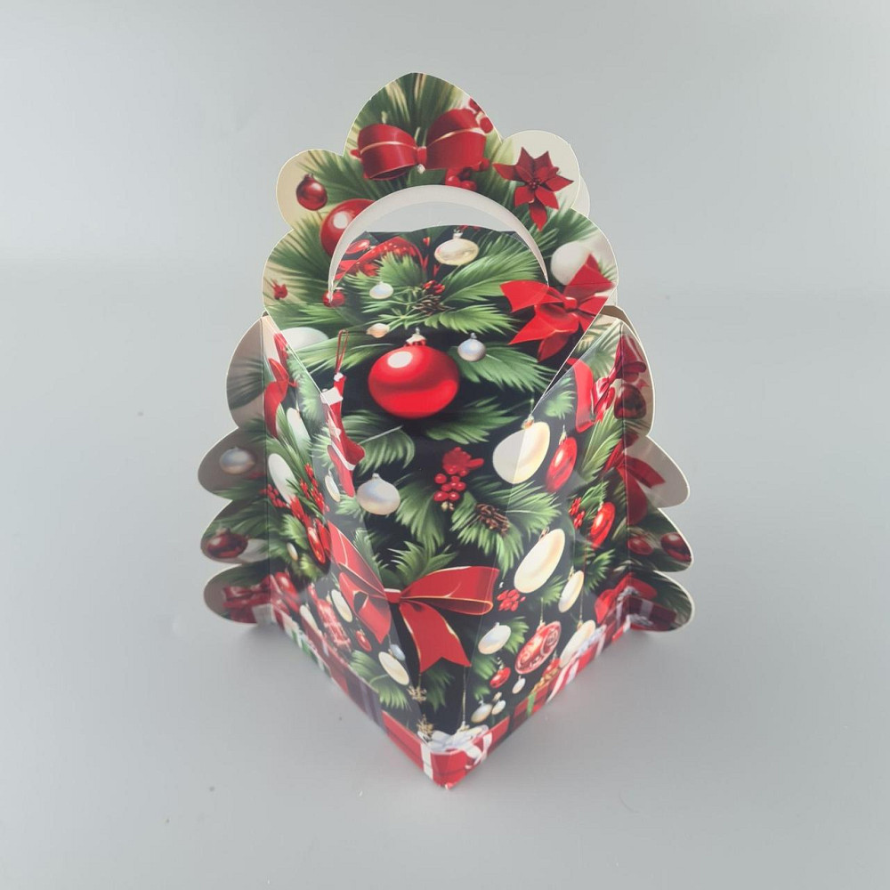 Новогодняя подарочная картонная упаковка для конфет (1000грм) №224 