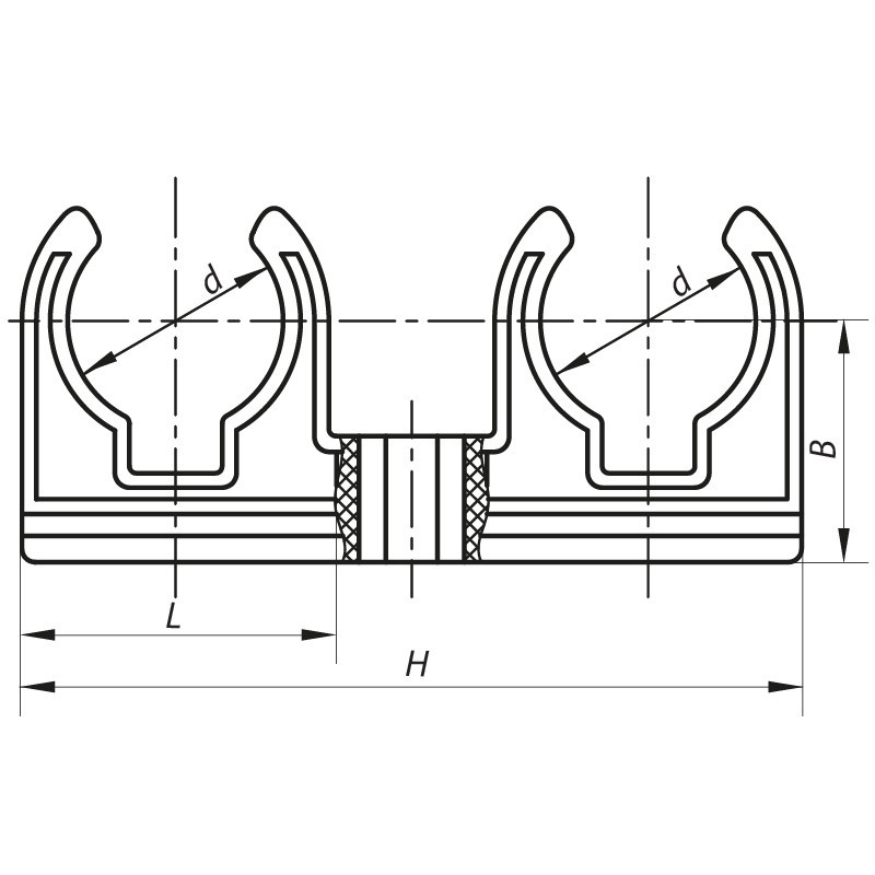 Подвійне кріплення для PPR труби 20 Koer K0080.PRO (KP0096) Київ - фото 3