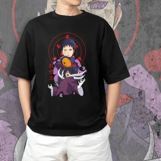 Футболка чоловіча з  принтом Наруто Обито Учиха 2 Розмір 48 Дніпро