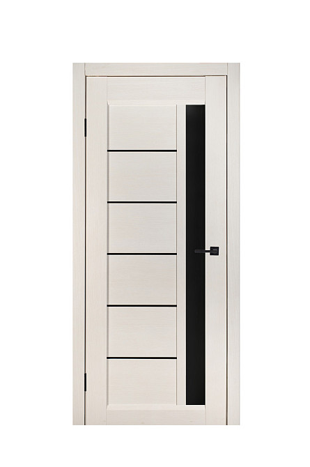 Дверь Реликт Корт Крем + Черное стекло 60*200 см Двери межкомнатные с остеклением Красивая двери Киев - изображение 1