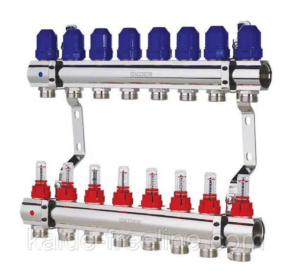 Колектор для теплої підлоги "Koer" на 8 контурів Харків - фото 1
