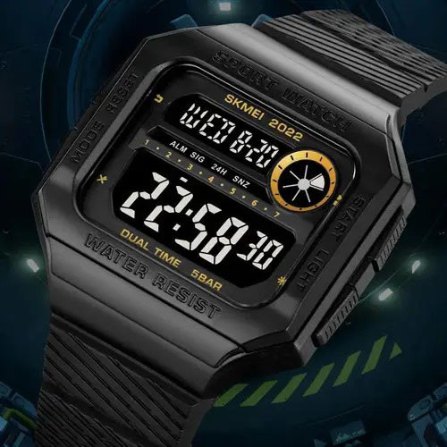 Годинники військові з офіційною гарантією SKMEI 2022GDBK, Чоловічі круглі спортивні годинники LY-60 Івано-Франківськ - фото 2