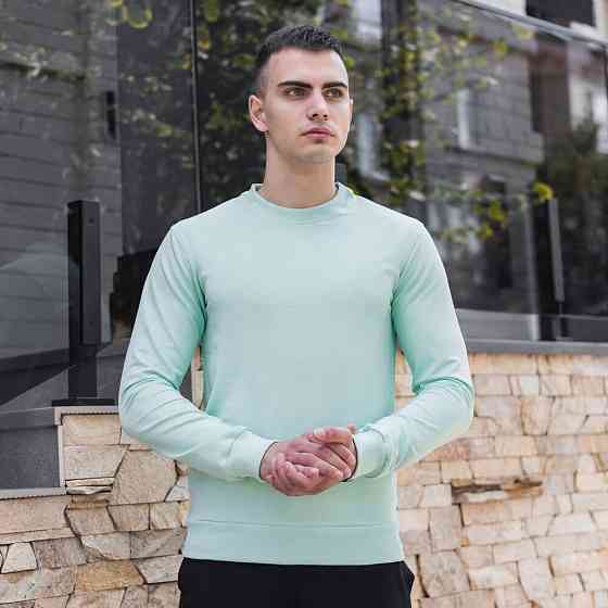 Світшот чоловічий однотонний ментоловий Pobedov 001 Київ