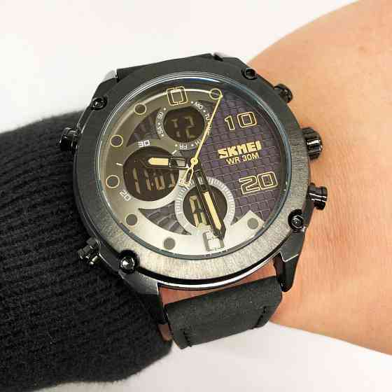 Часы тактические противоударные SKMEI 1975LBKBK, Тактические военные часы для ЗСУ Армейские топ QR-29 Львов