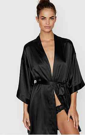 Комплект жіноча комбінація з халатом Чорний 4XL Харків