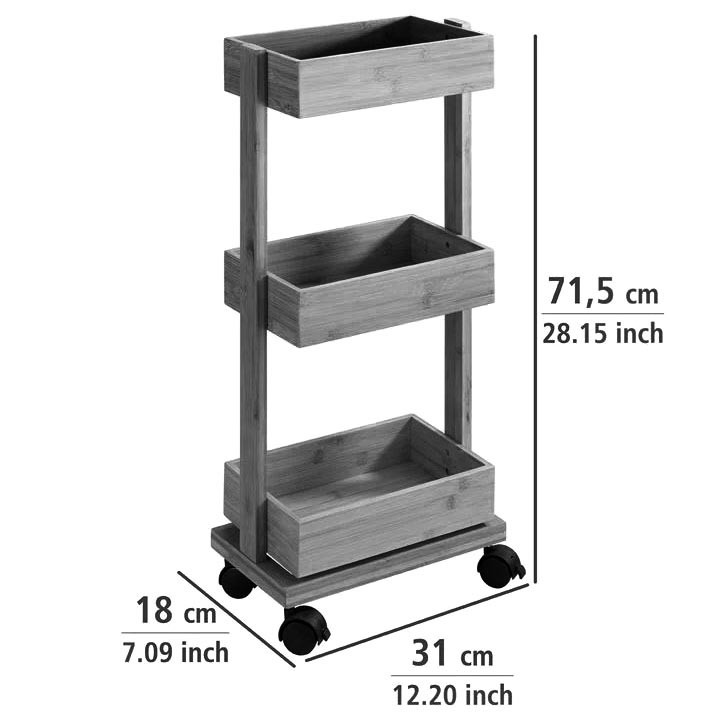 Етажерка для ванної на коліщатах "Сістері" сієна Миколаїв - фото 2