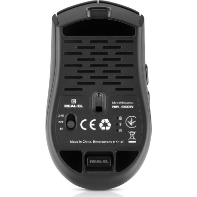 Мишка REAL-EL RM-460W Wireless/Bluetooth Black (EL123200048) Вінниця - фото 2