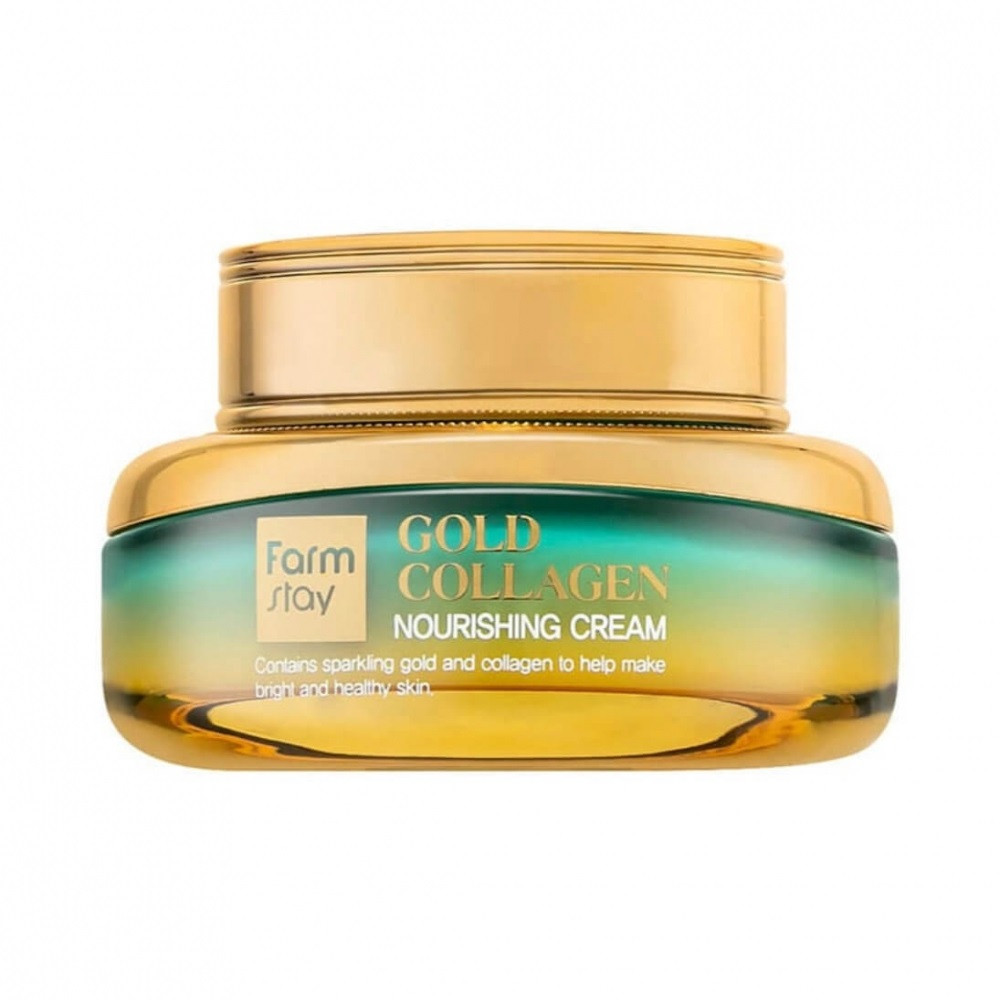 Живильний антивіковий крем з золотом та колагеном Gold Collagen Nourishing Cream FarmStay 55 мл Київ - фото 1