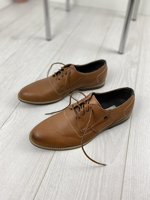 Туфлі чоловічі VADRUS руді натуральна шкіра 39-44 розміри (артикул від 39 до 44) Коломыя - изображение 4