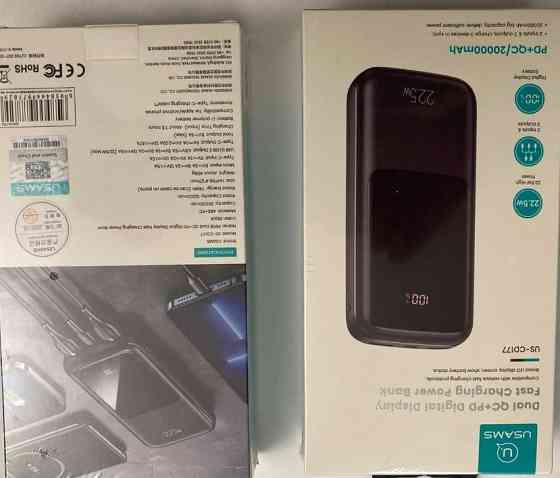 Павербанк USAMS US-CD177 PB58 Dual QC+PD 20000mAh Black. Киев