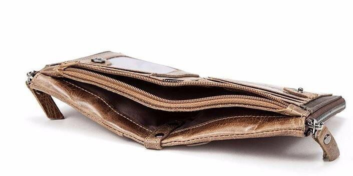 Кошелек мужской светло-коричневый (Vintage) Киев - изображение 2