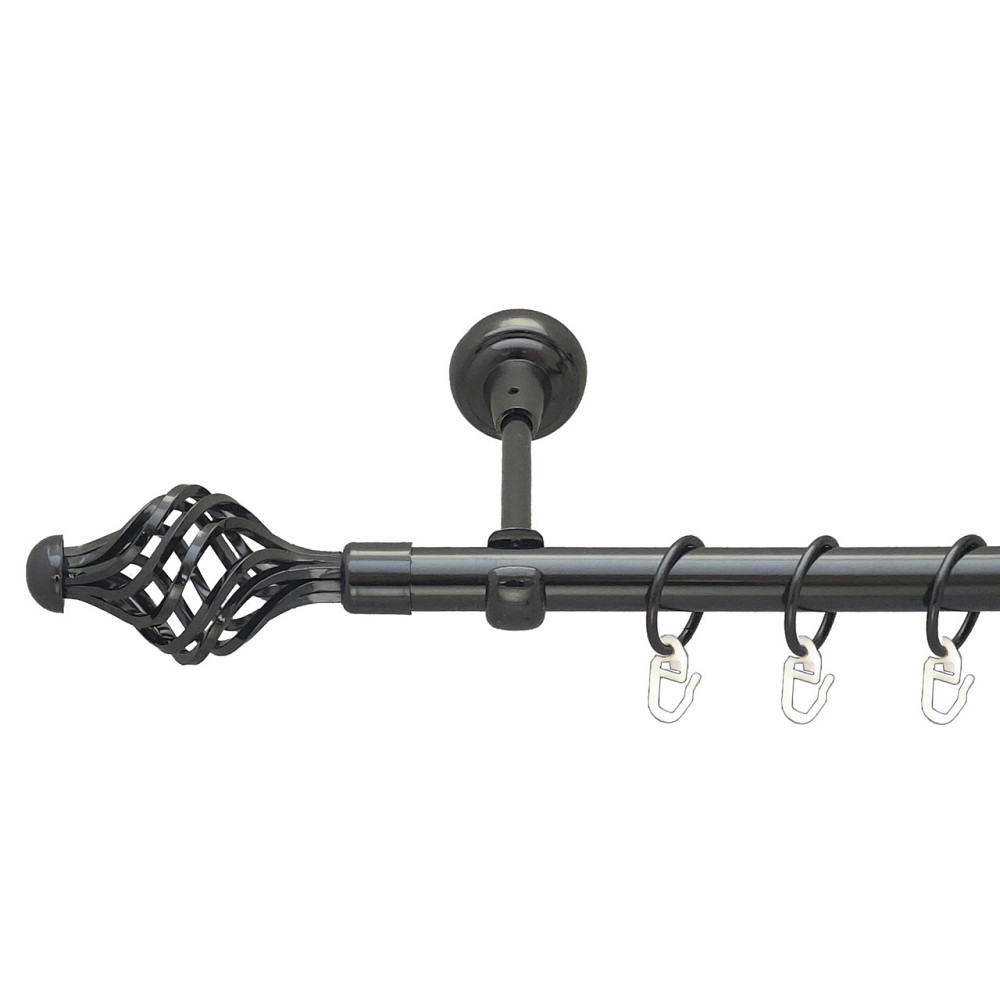 Карниз Orvit Арезо металевий однорядний відкритий Онікс 19 мм 240 см (00-00014779) Львов - изображение 1