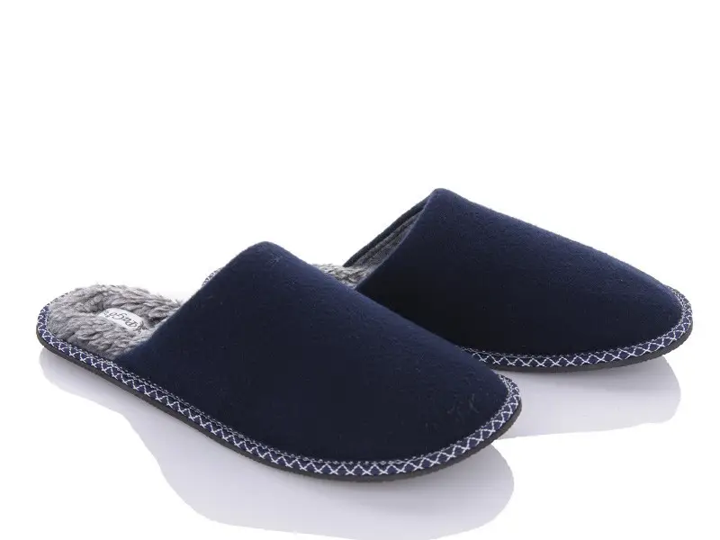 Хатні капці чоловічі сині на овчині теплі 48 Одеса - фото 2