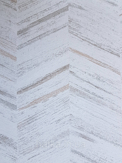 Обои  виниловые на флизелине AS creation Geo Effect 0.53х10 геометрия елочка белый серый коричневый 38309-6 Киев - изображение 1