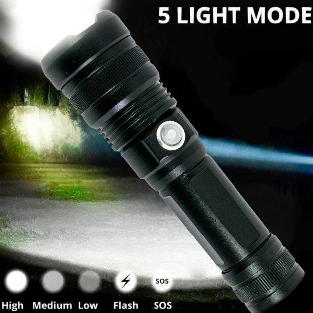 Посилений ручний ліхтарик Police X-Balog BL-1827-P90, Ліхтар військовий зсу, Ліхтарик військовий NU-89 Київ - фото 1